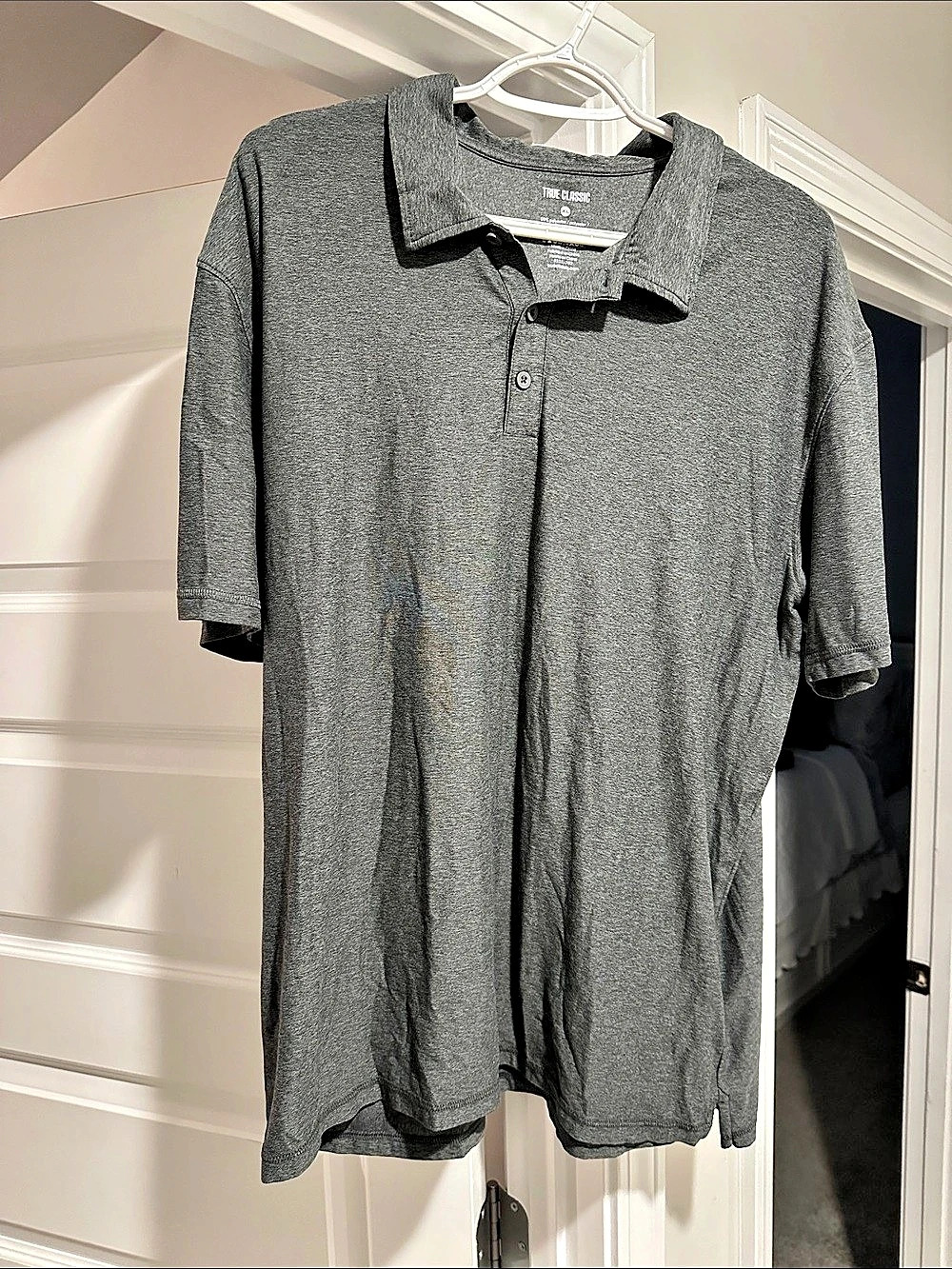 2 True Classic Active Polos Men's Gray XL